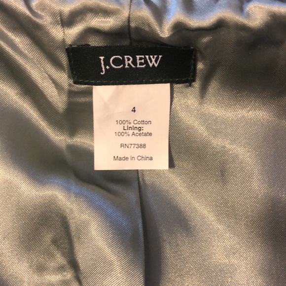 J. Crew black linen 3/4 ruffle sleeve jacket sz 4 - Picture 6 of 7